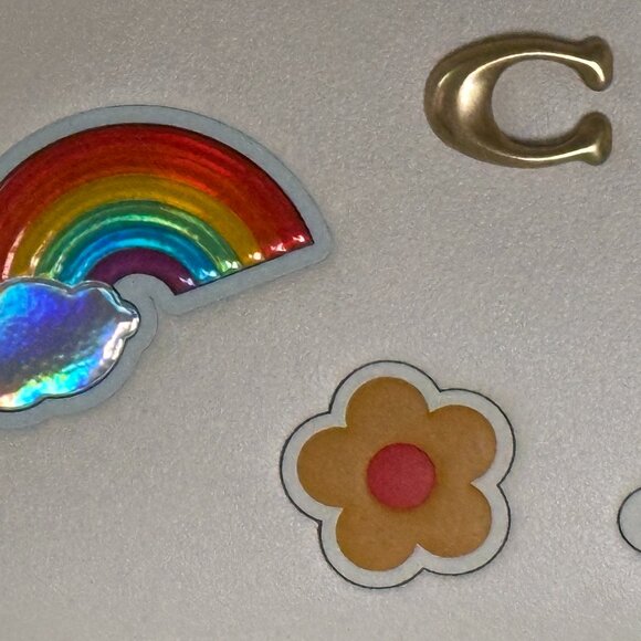 COACH SMALL ZIP AROUND CARD CASE WITH SKETCH PRINT:NWT CHALK/MULTI CCD21 - Picture 4 of 11